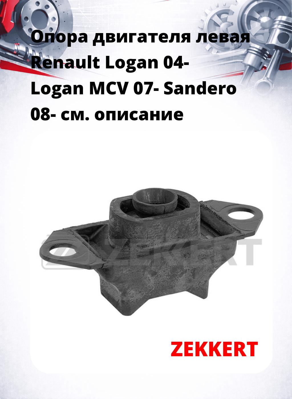 Опора двигателя левая Renault Logan 04- Logan MCV 07- Sandero 08-